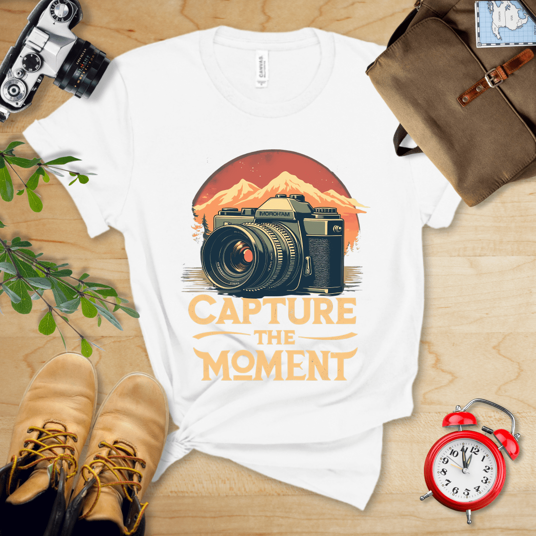 Printify T-Shirt White / S Capture The Moment Shirt