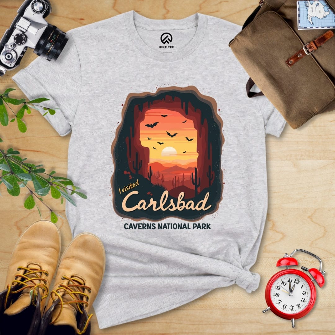 Hike Tee T-Shirt Athletic Heather / S Carlsbad Caverns National Park Shirt