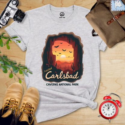 Hike Tee T-Shirt Athletic Heather / S Carlsbad Caverns National Park Shirt