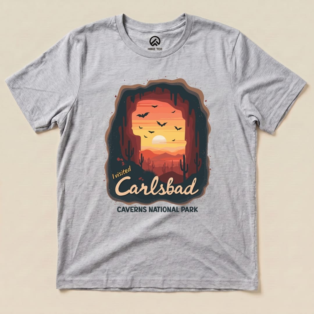 Hike Tee T-Shirt Athletic Heather / S Carlsbad Caverns National Park Shirt