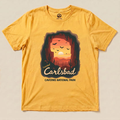 Hike Tee T-Shirt Gold / S Carlsbad Caverns National Park Shirt
