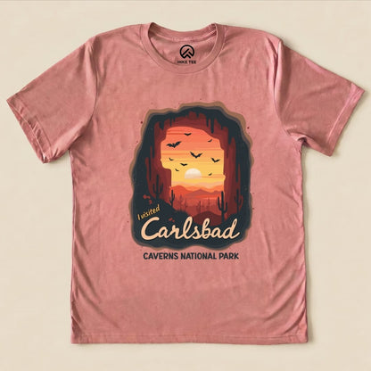 Hike Tee T-Shirt Heather Mauve / S Carlsbad Caverns National Park Shirt