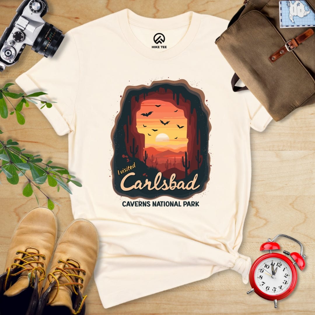 Hike Tee T-Shirt Natural / S Carlsbad Caverns National Park Shirt