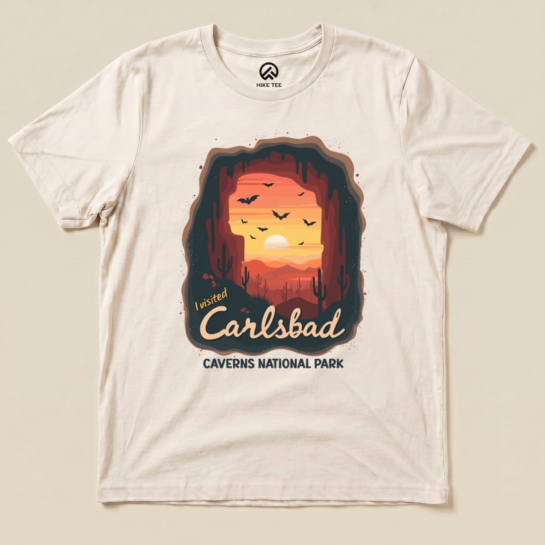 Hike Tee T-Shirt Natural / S Carlsbad Caverns National Park Shirt