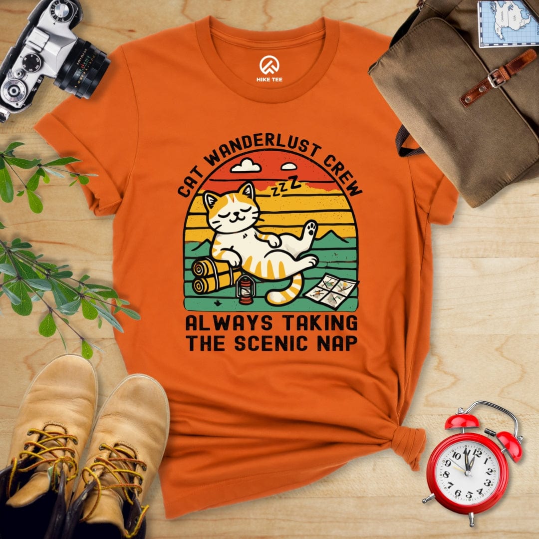 Hike Tee T-Shirt Autumn / S Cat Wanderlust Crew Shirt