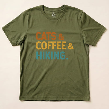 Hike Tee T-Shirt Military Green / S Cats Coffee Hiking Shirt