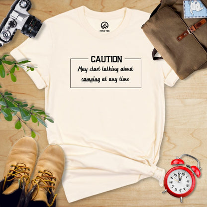 Hike Tee T-Shirt Natural / S Caution Shirt