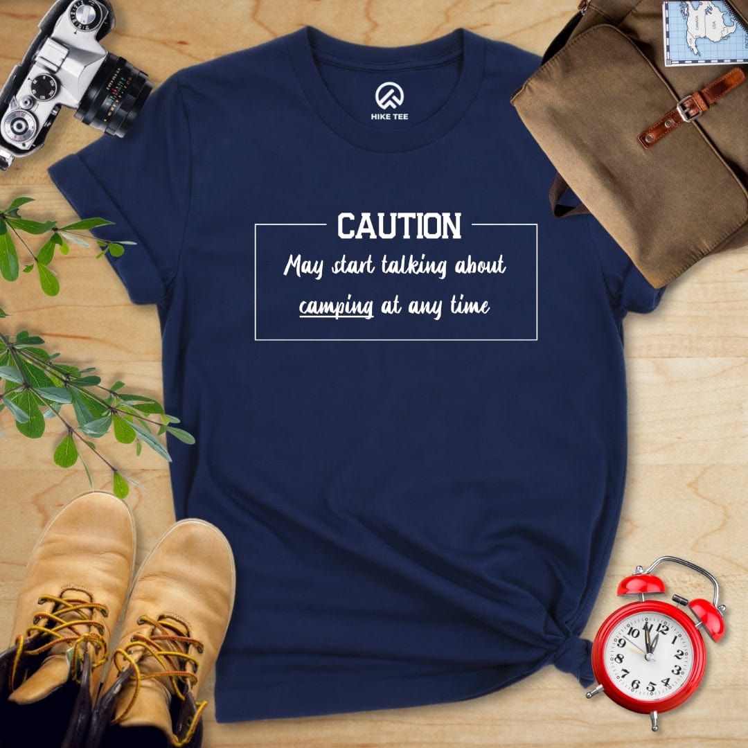 Hike Tee T-Shirt Navy / S Caution Shirt