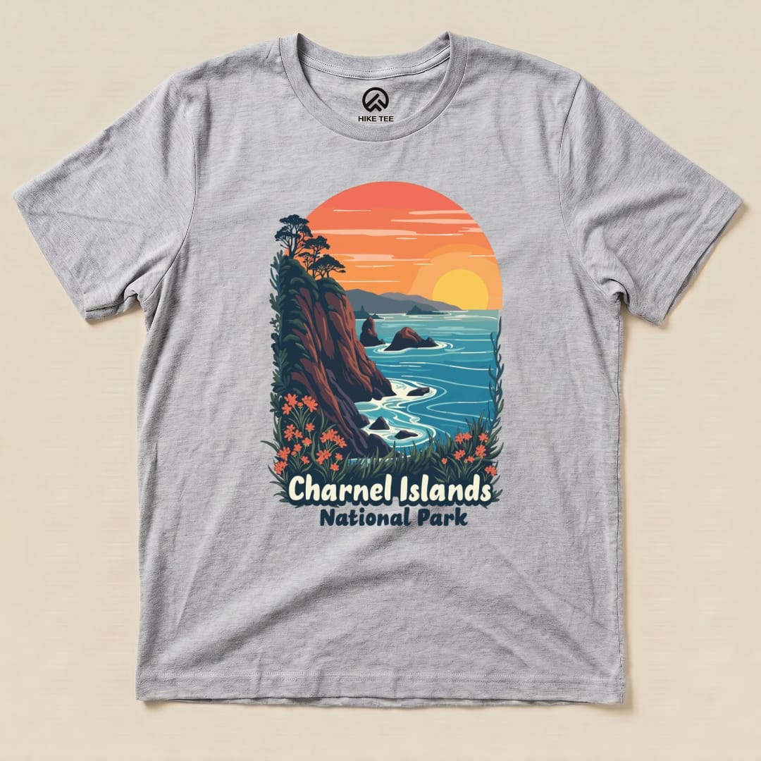 Hike Tee T-Shirt Athletic Heather / S Channel Islands National Park Scenic Shirt