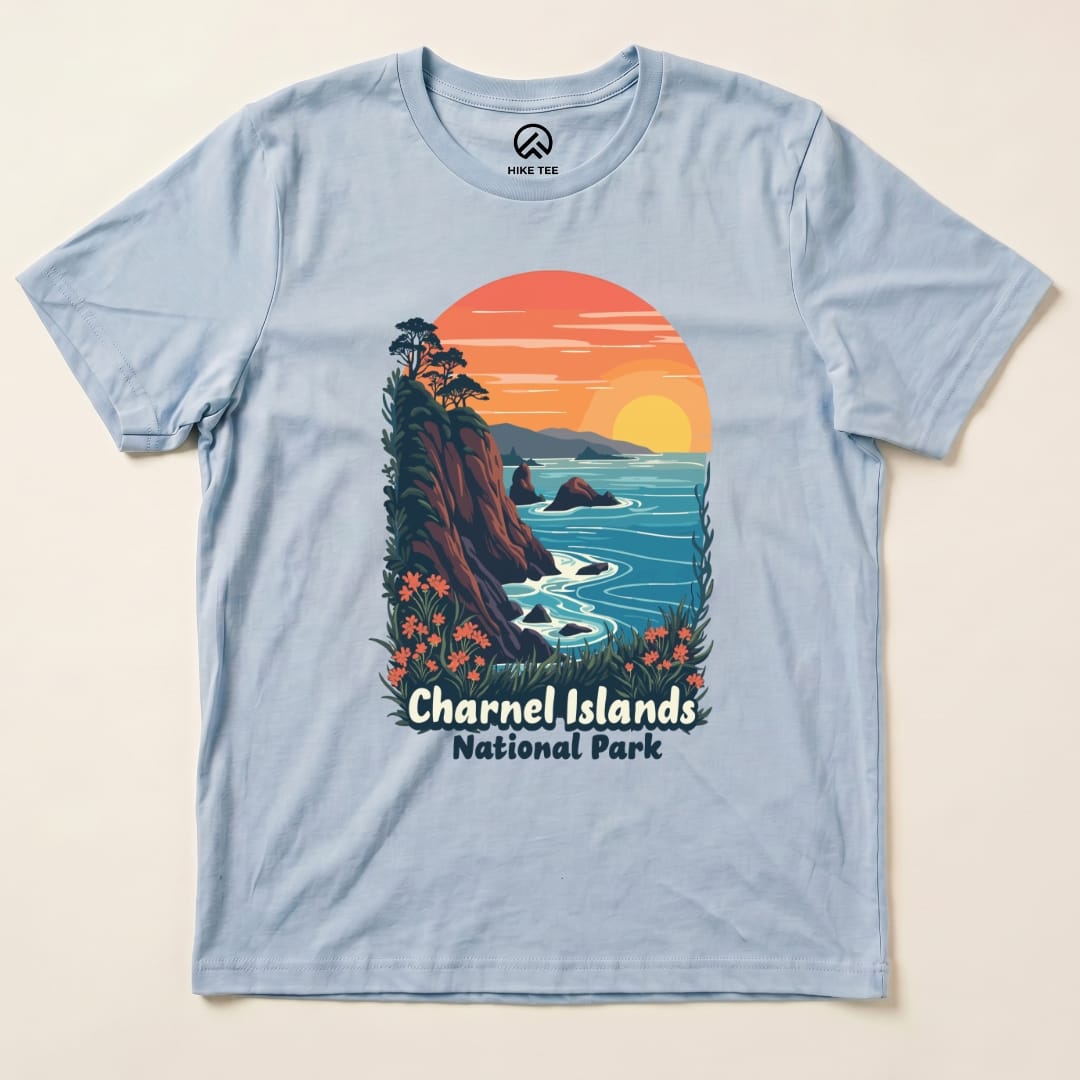 Hike Tee T-Shirt Baby Blue / S Channel Islands National Park Scenic Shirt