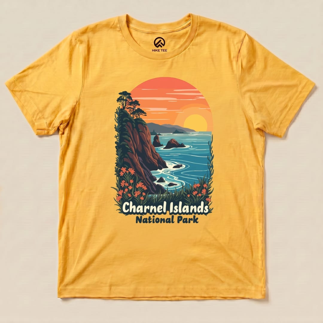 Hike Tee T-Shirt Gold / S Channel Islands National Park Scenic Shirt