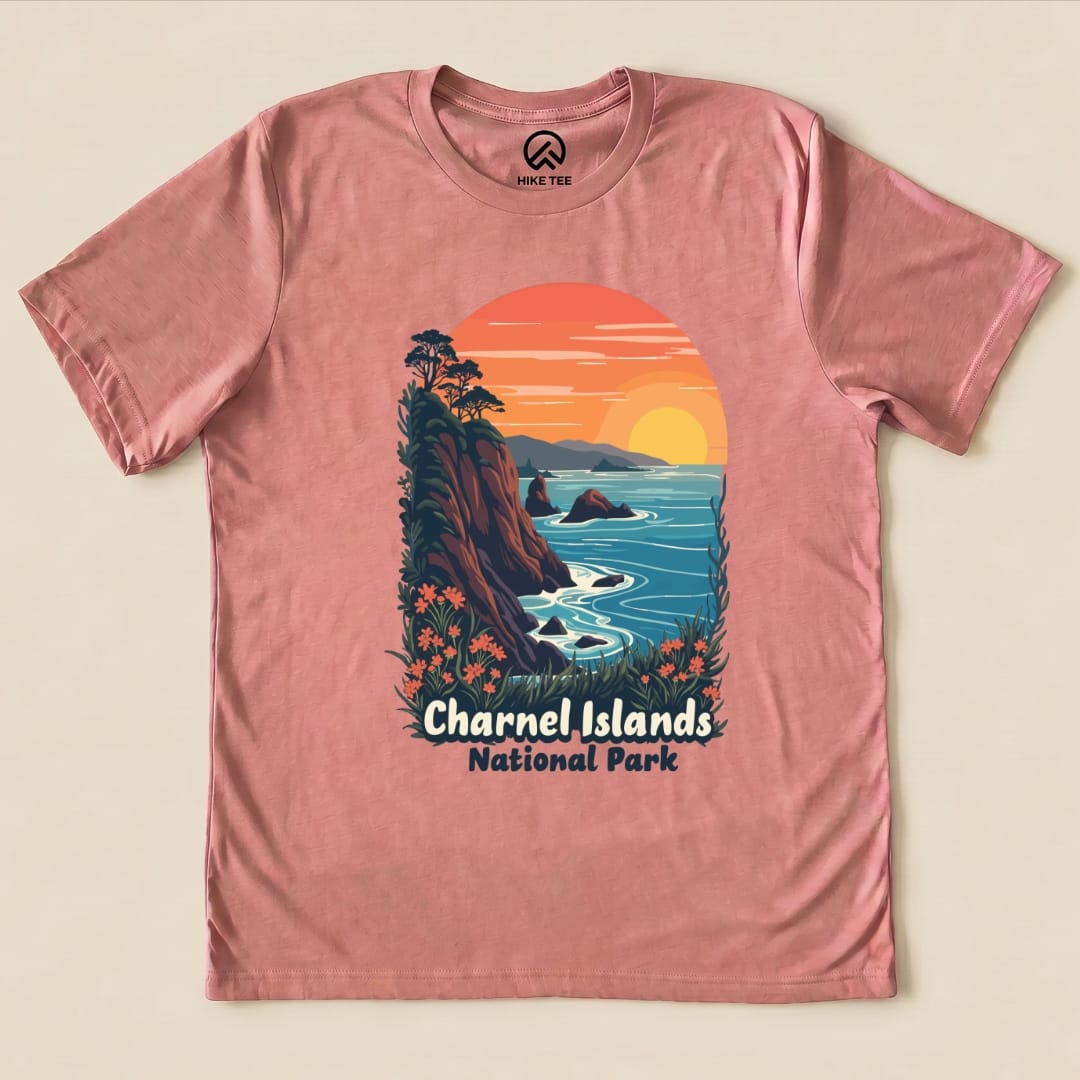 Hike Tee T-Shirt Heather Mauve / S Channel Islands National Park Scenic Shirt