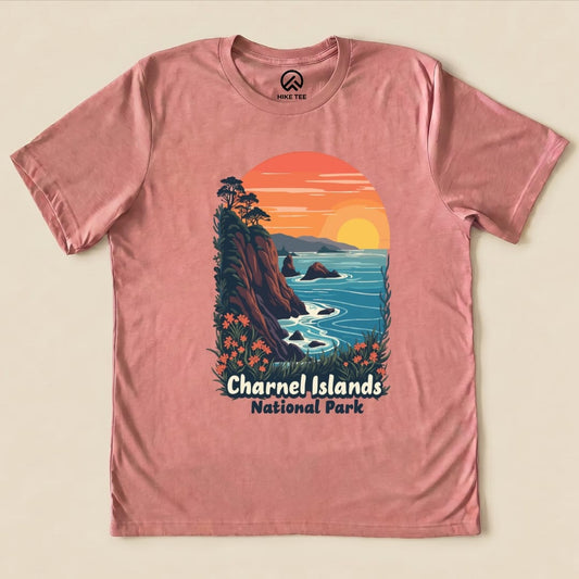Hike Tee T-Shirt Heather Mauve / S Channel Islands National Park Scenic Shirt