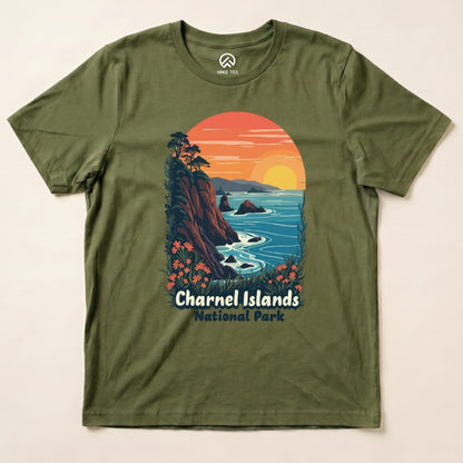 Hike Tee T-Shirt Military Green / S Channel Islands National Park Scenic Shirt