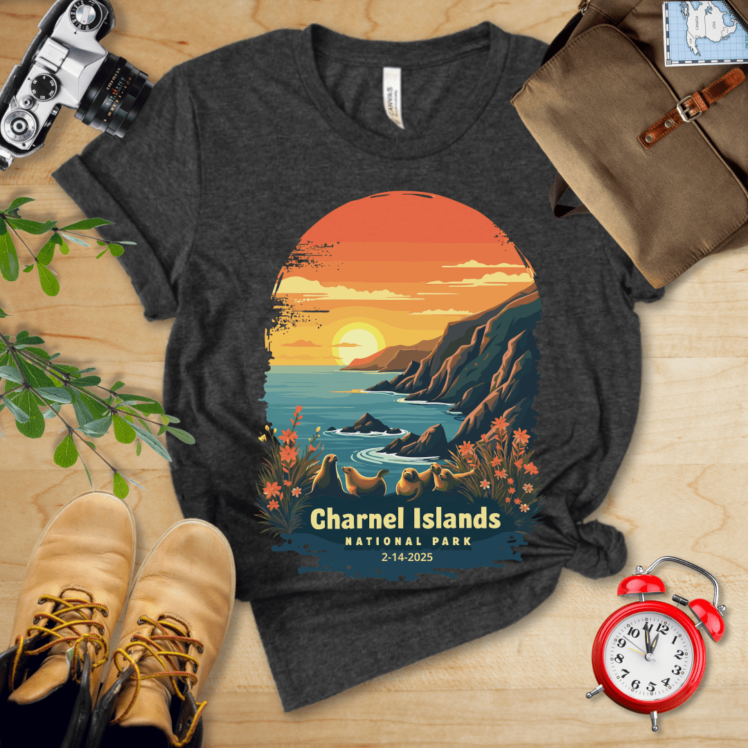 AnywherePOD T-Shirt Dark Grey Heather / S Channel Islands National Park Shirt + Personalization