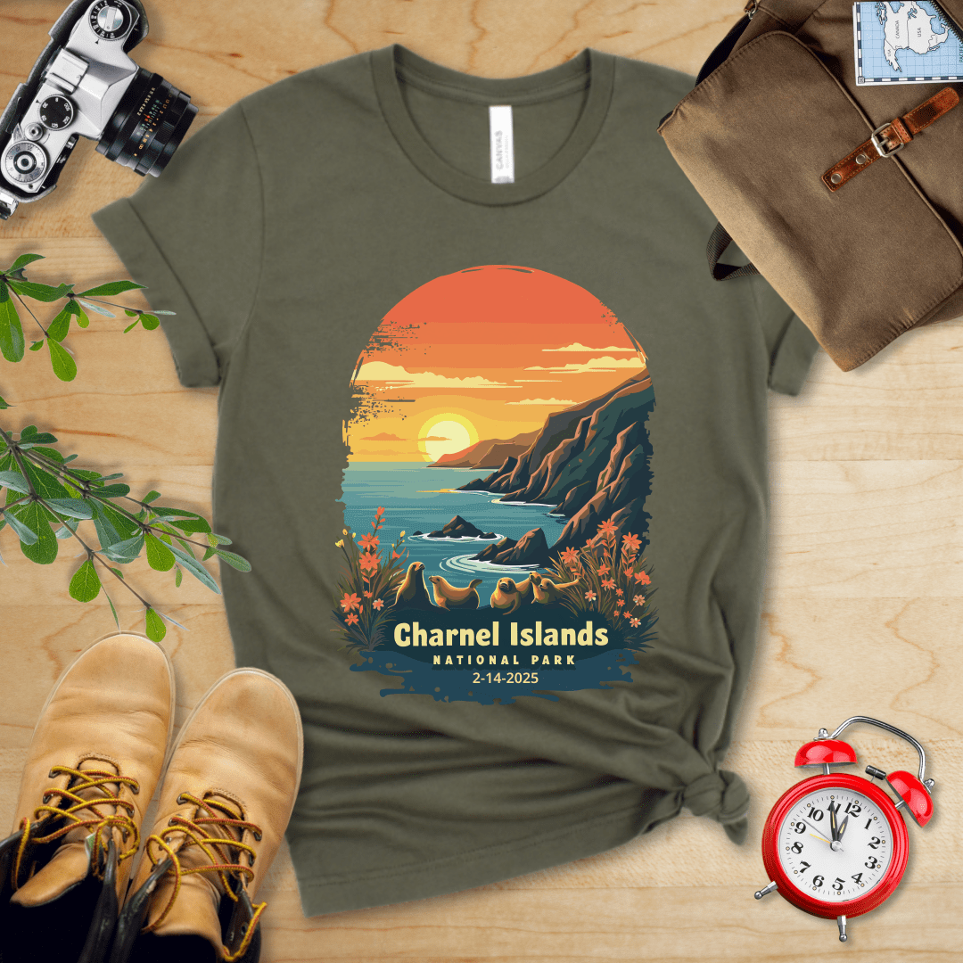 AnywherePOD T-Shirt Military Green / S Channel Islands National Park Shirt + Personalization