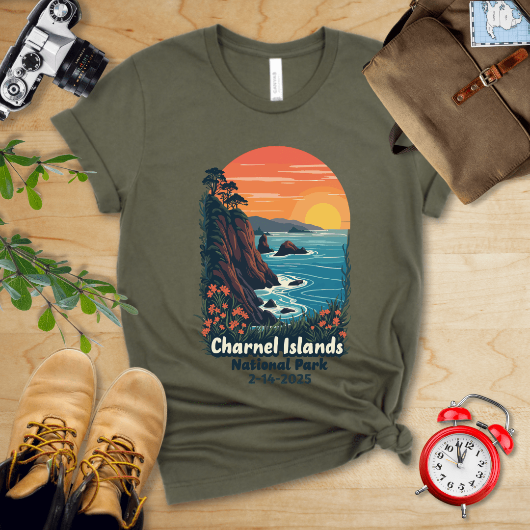 AnywherePOD T-Shirt Military Green / S Channel Islands National Park Shirt + Personalization