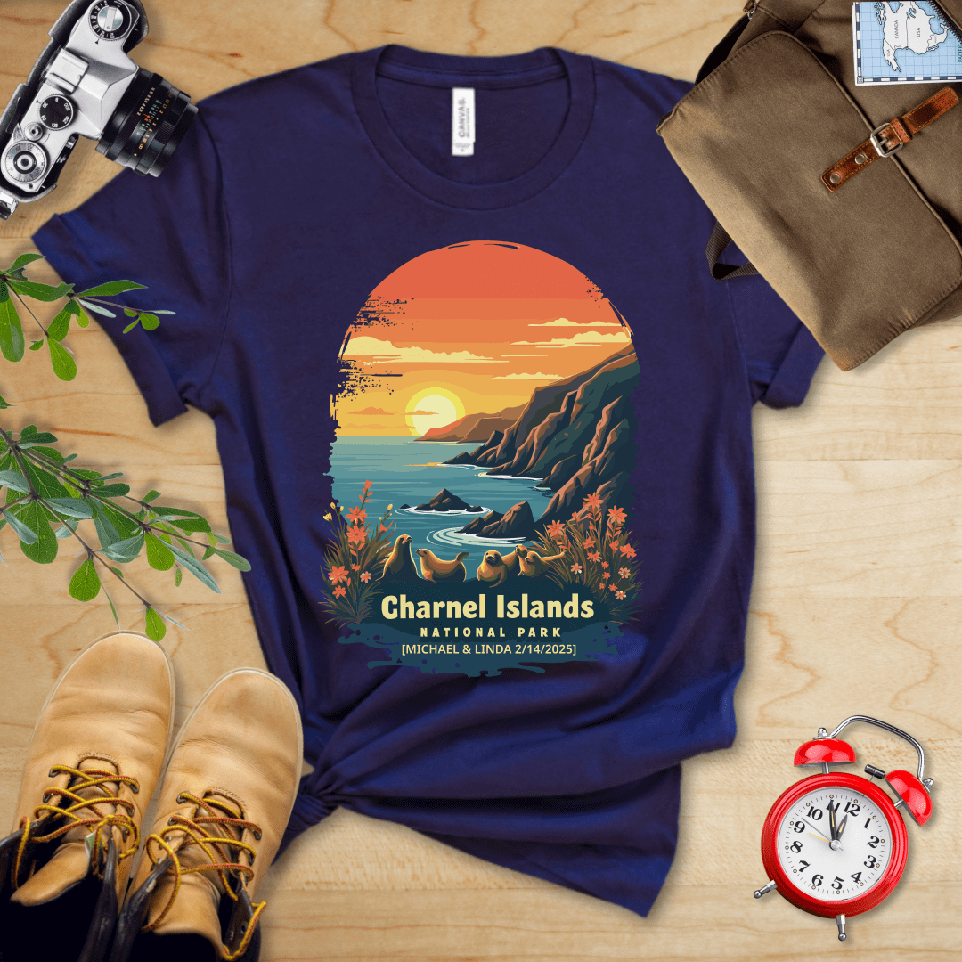 AnywherePOD T-Shirt Navy / S Channel Islands National Park Shirt + Personalization