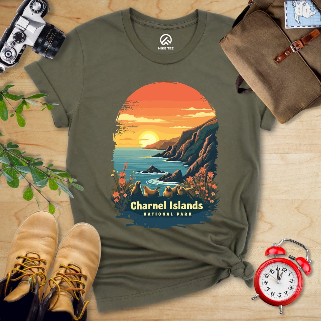 Hike Tee T-Shirt Military Green / S Channel Islands National Park Shirt