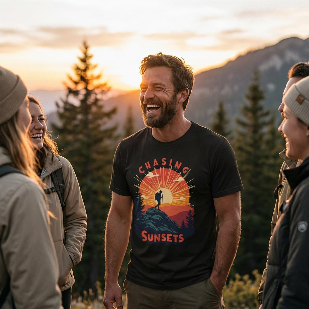 Hike Tee T-Shirt Chasing Sunsets Shirt
