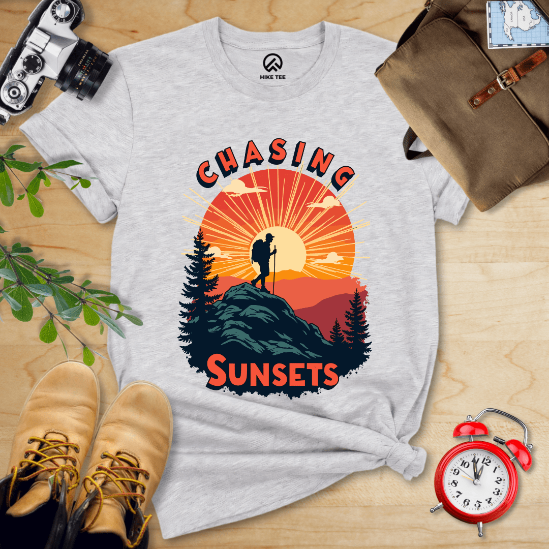 Hike Tee T-Shirt Athletic Heather / S Chasing Sunsets Shirt