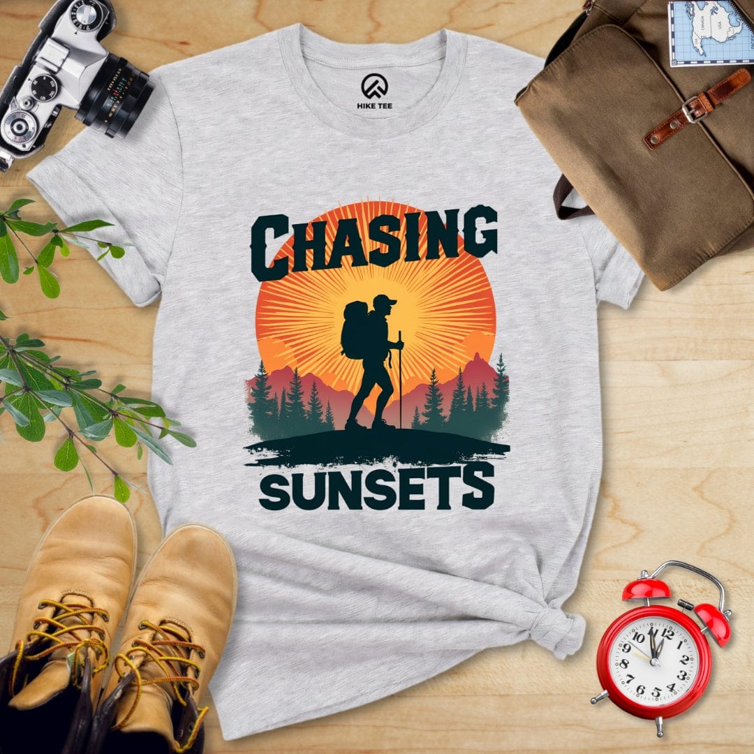 Hike Tee T-Shirt Athletic Heather / S Chasing Sunsets Shirt