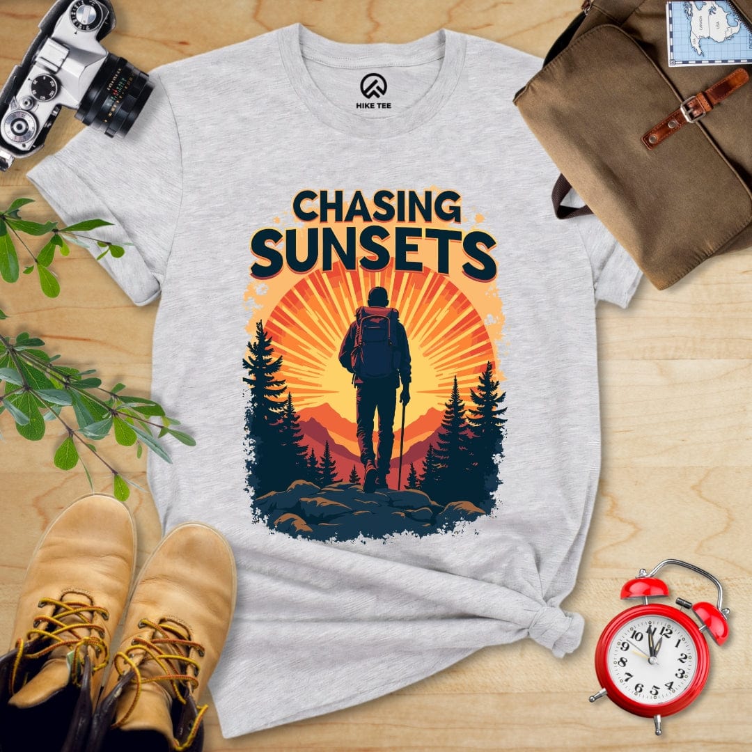 Hike Tee T-Shirt Athletic Heather / S Chasing Sunsets Shirt
