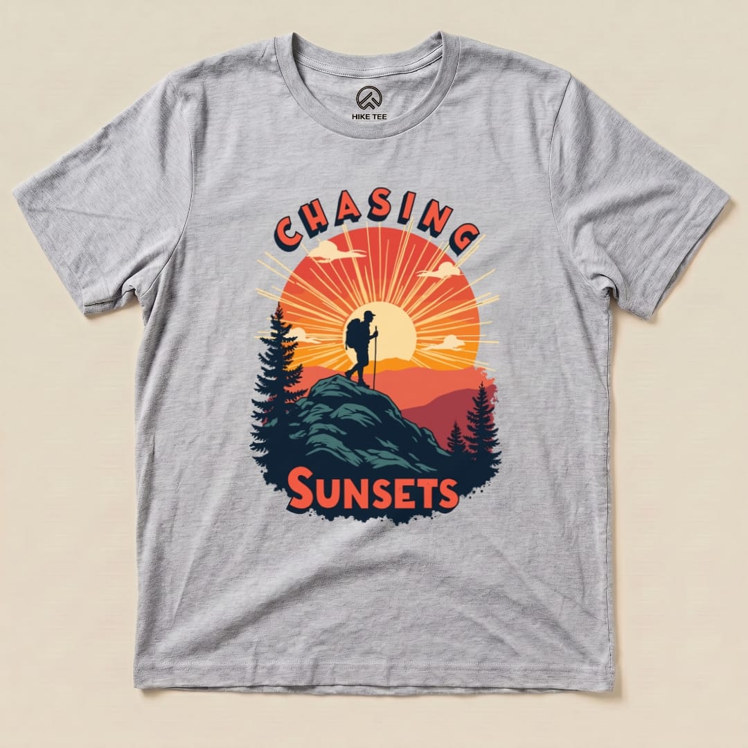 Hike Tee T-Shirt Athletic Heather / S Chasing Sunsets Shirt
