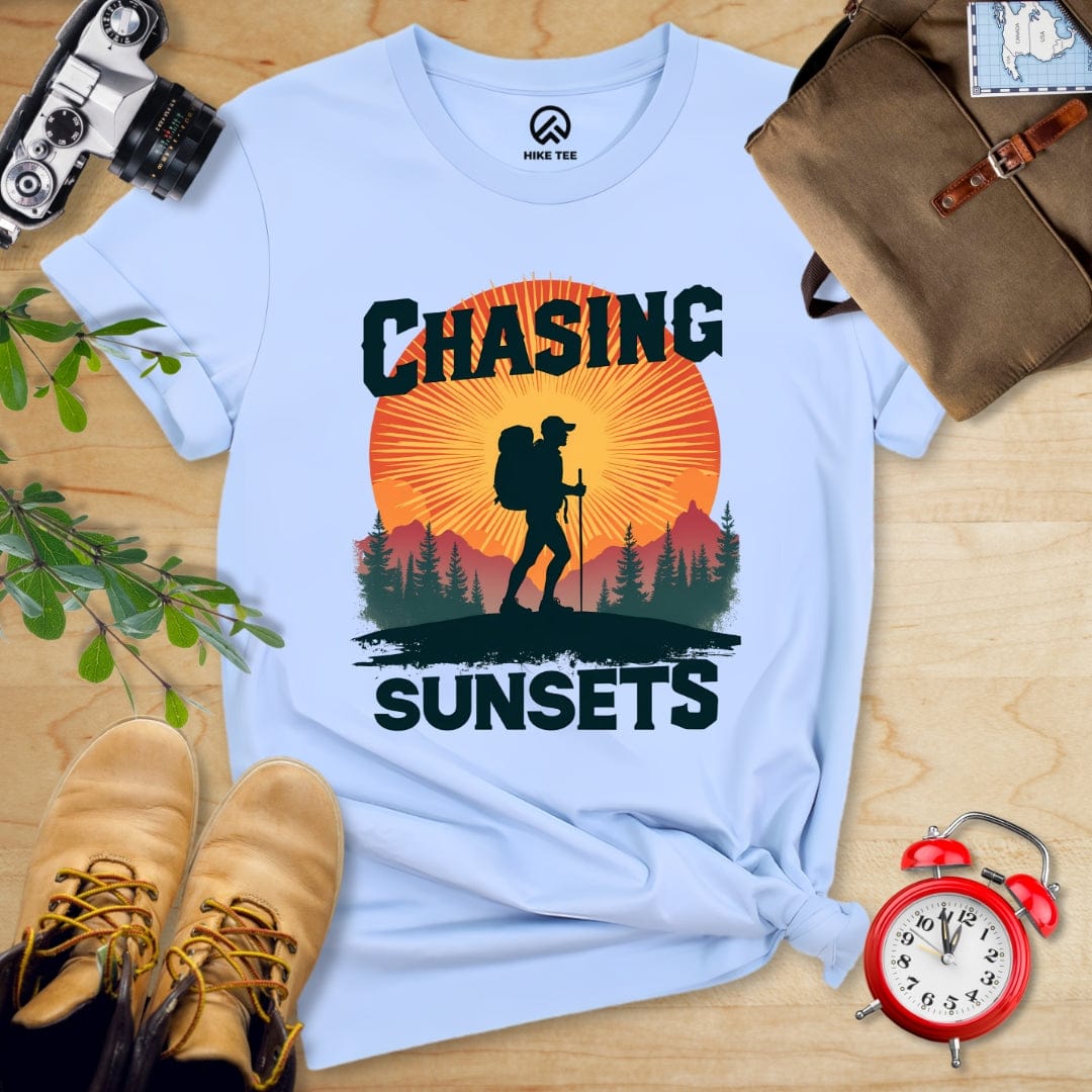 Hike Tee T-Shirt Baby Blue / S Chasing Sunsets Shirt