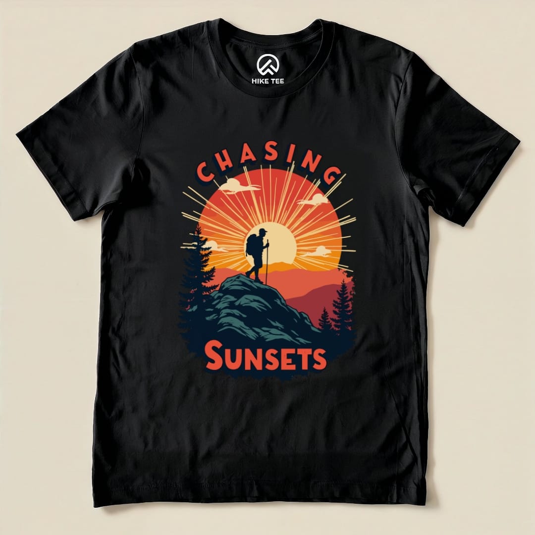 Hike Tee T-Shirt Black / S Chasing Sunsets Shirt