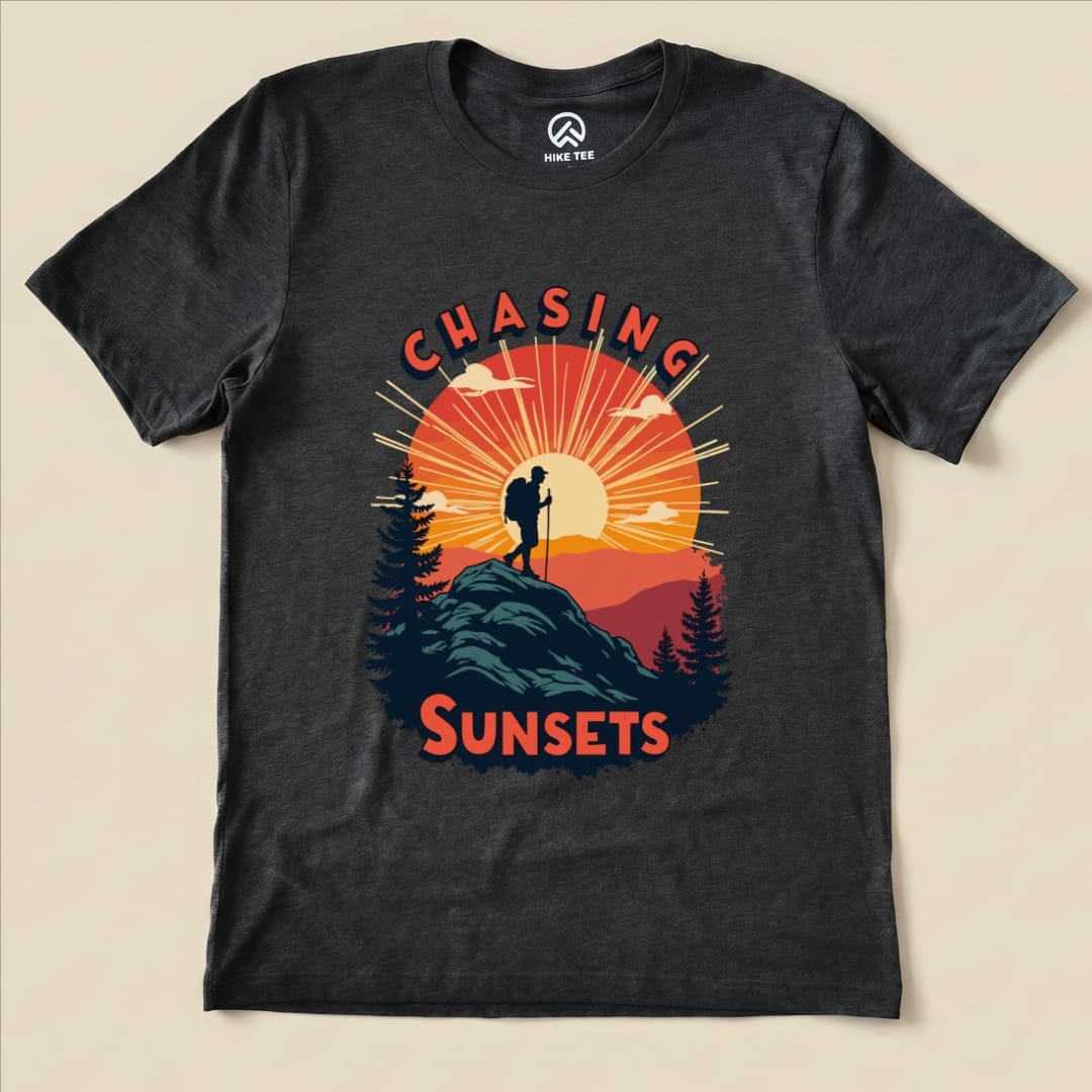 Hike Tee T-Shirt Dark Grey Heather / S Chasing Sunsets Shirt