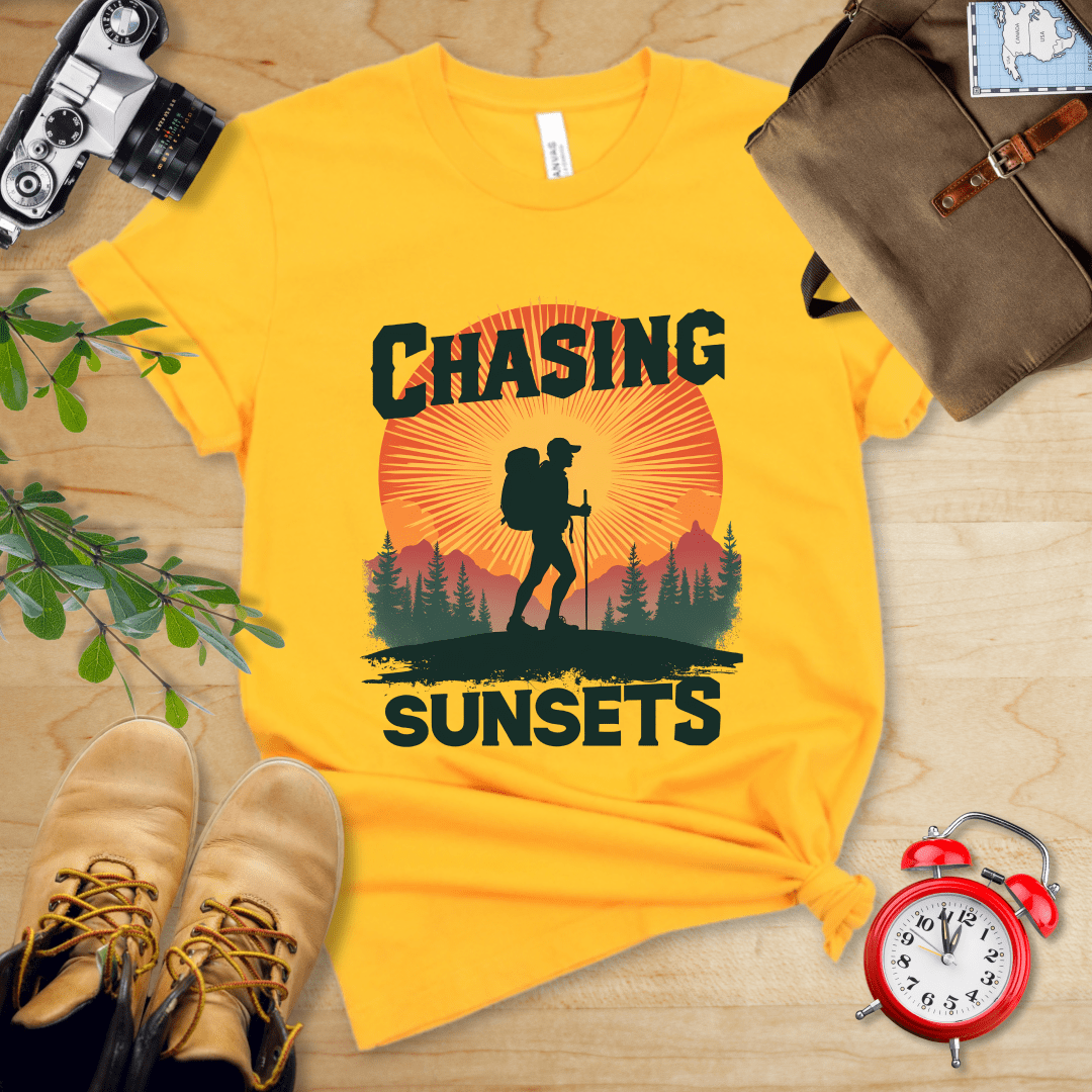 Printify T-Shirt Gold / S Chasing Sunsets Shirt