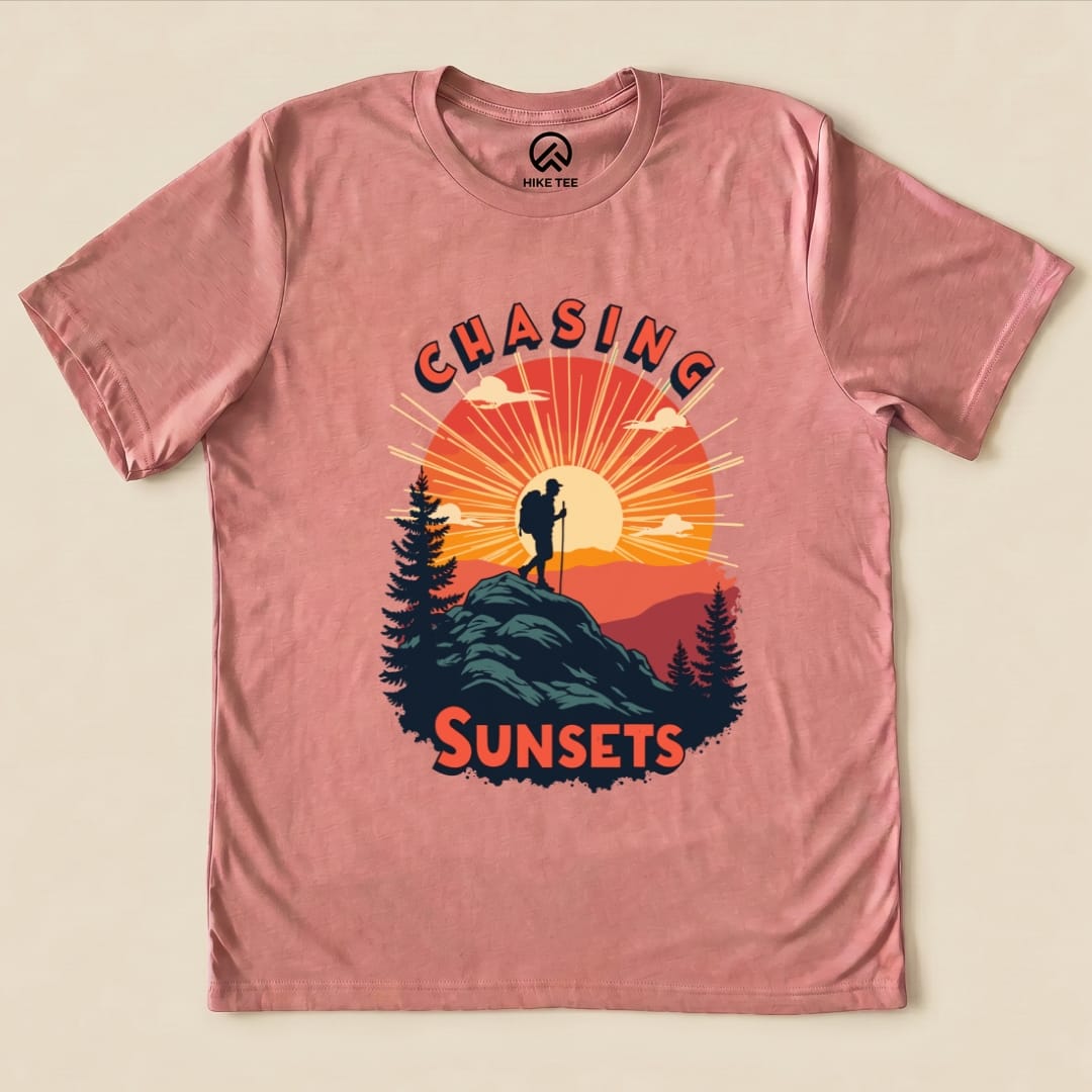 Hike Tee T-Shirt Heather Mauve / S Chasing Sunsets Shirt