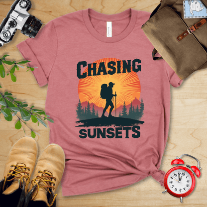 Printify T-Shirt Heather Mauve / S Chasing Sunsets Shirt