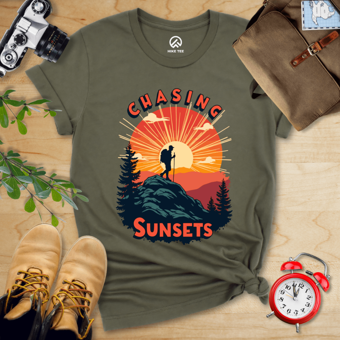 Hike Tee T-Shirt Military Green / S Chasing Sunsets Shirt