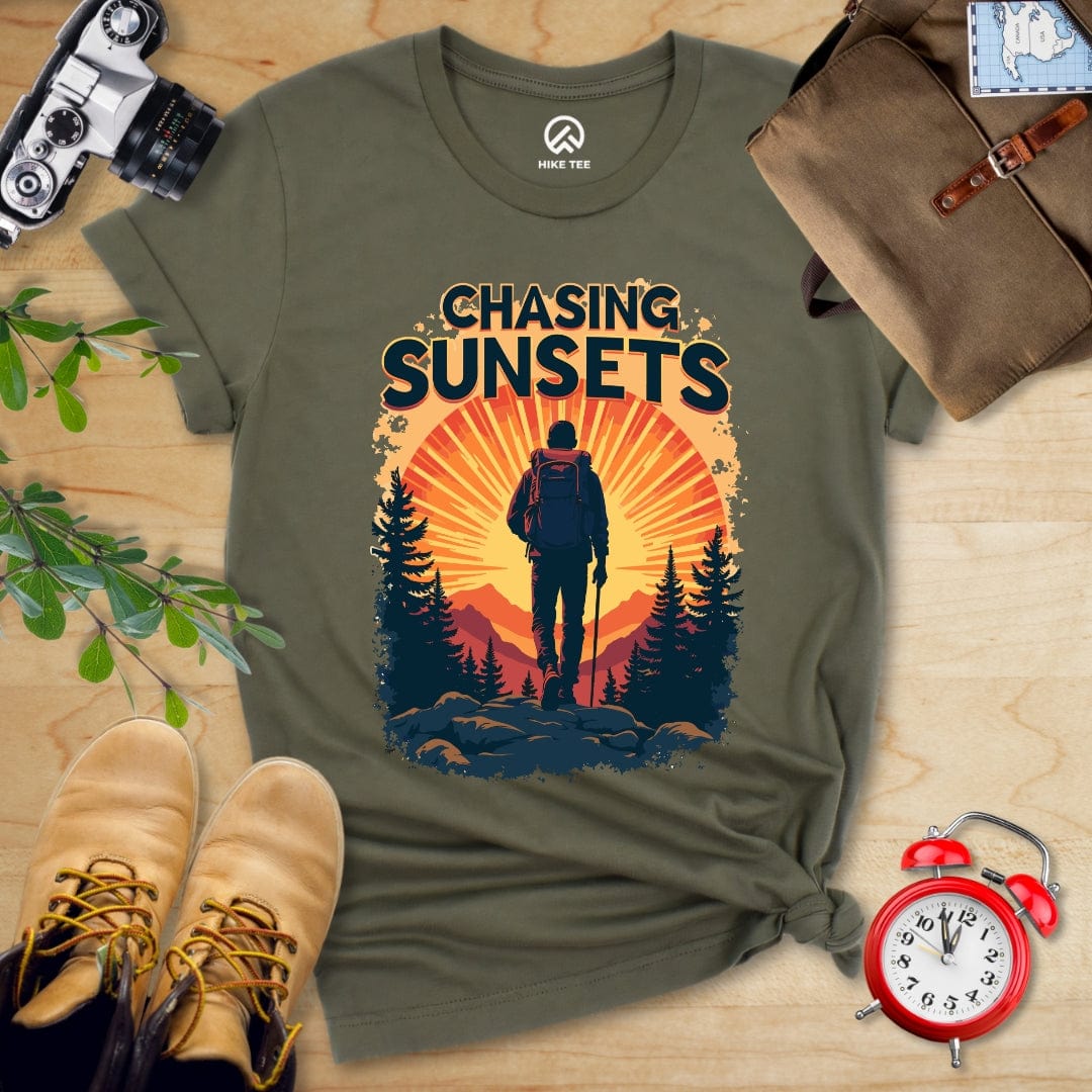 Hike Tee T-Shirt Military Green / S Chasing Sunsets Shirt