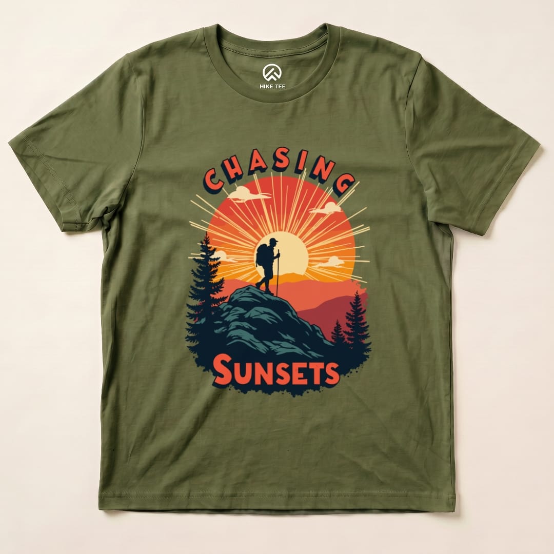 Hike Tee T-Shirt Military Green / S Chasing Sunsets Shirt