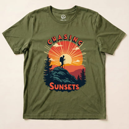 Hike Tee T-Shirt Military Green / S Chasing Sunsets Shirt