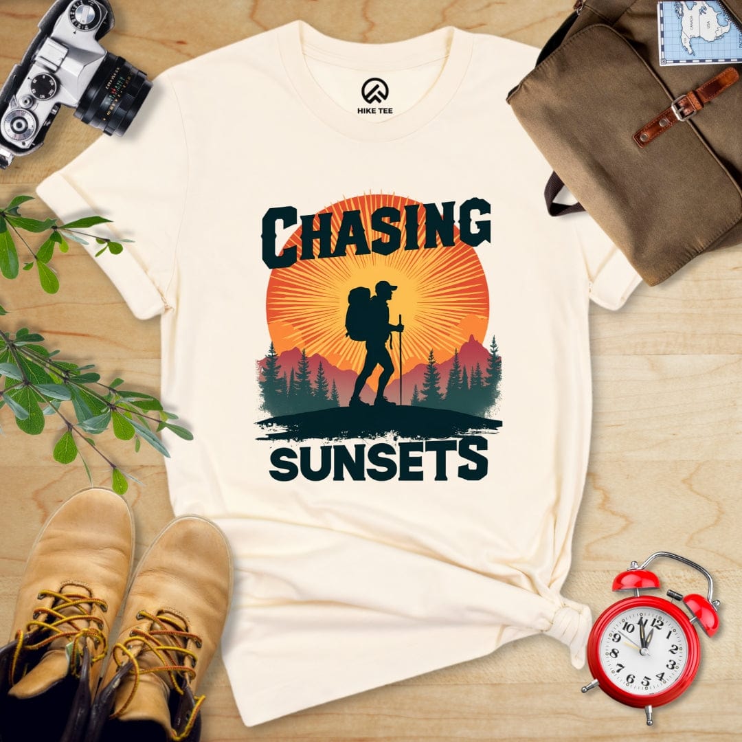 Hike Tee T-Shirt Natural / S Chasing Sunsets Shirt