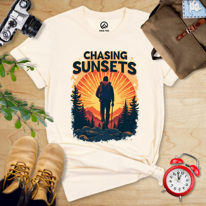 Hike Tee T-Shirt Natural / S Chasing Sunsets Shirt