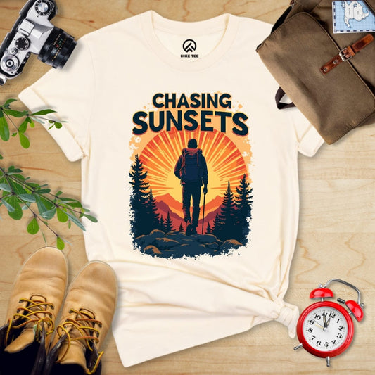 Hike Tee T-Shirt Natural / S Chasing Sunsets Shirt
