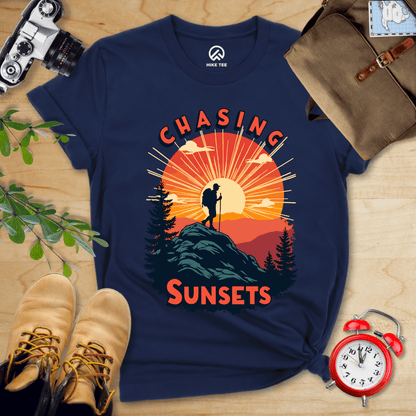 Hike Tee T-Shirt Navy / S Chasing Sunsets Shirt