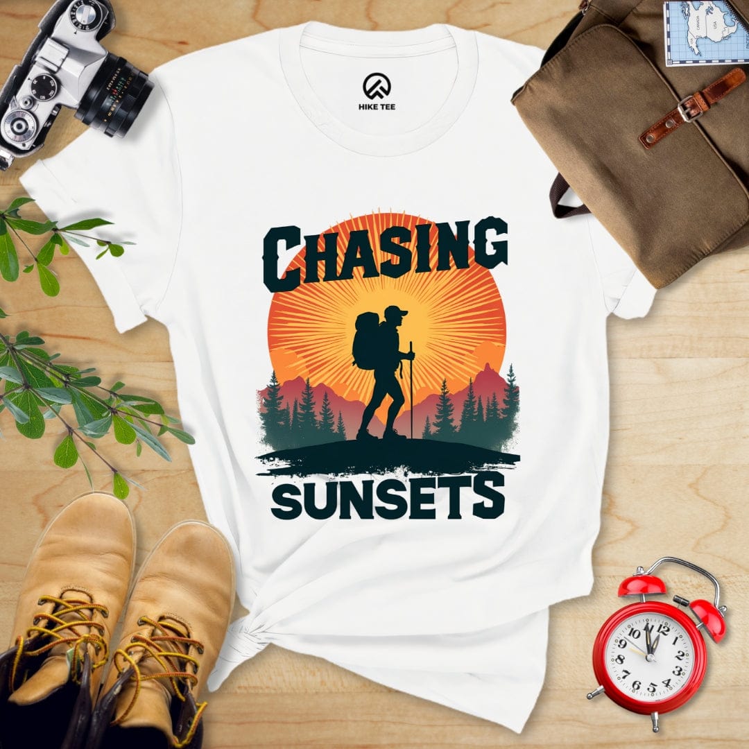 Hike Tee T-Shirt White / S Chasing Sunsets Shirt