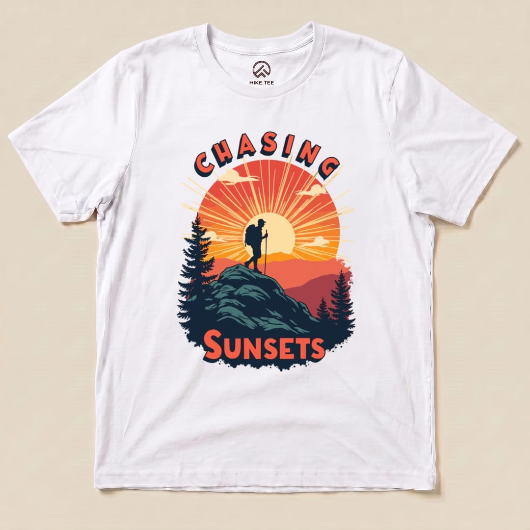 Hike Tee T-Shirt White / S Chasing Sunsets Shirt