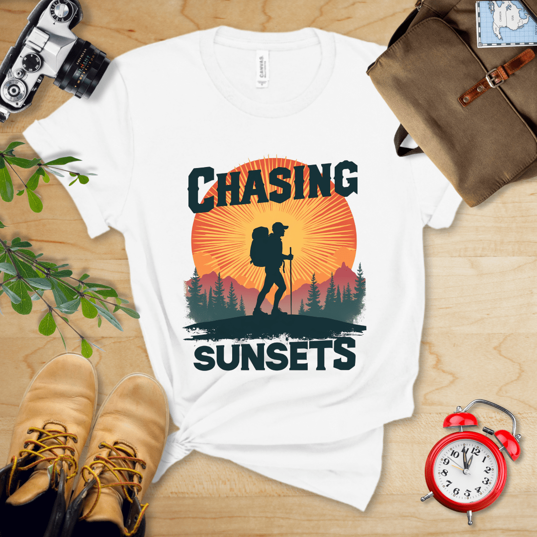 Printify T-Shirt White / S Chasing Sunsets Shirt