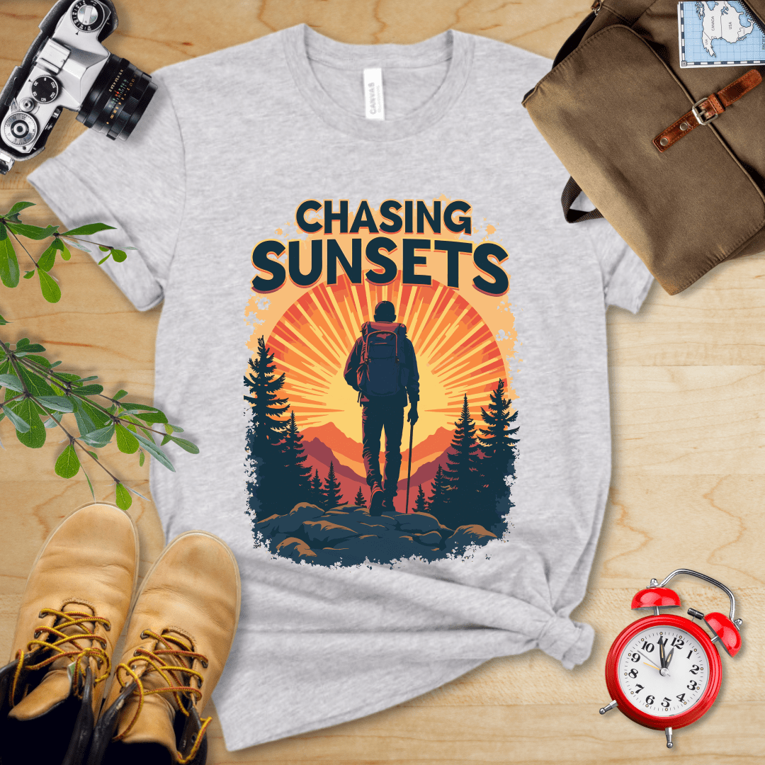 Printify T-Shirt Athletic Heather / S Chasing Sunsets