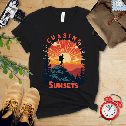 Printify T-Shirt Black / S Chasing Sunsets