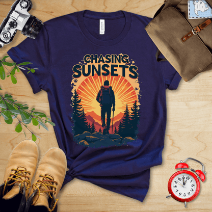 Printify T-Shirt Navy / S Chasing Sunsets