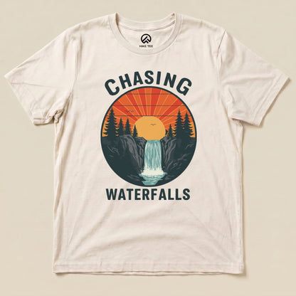 Hike Tee T-Shirt Natural / S Chasing Waterfalls Retro Shirt