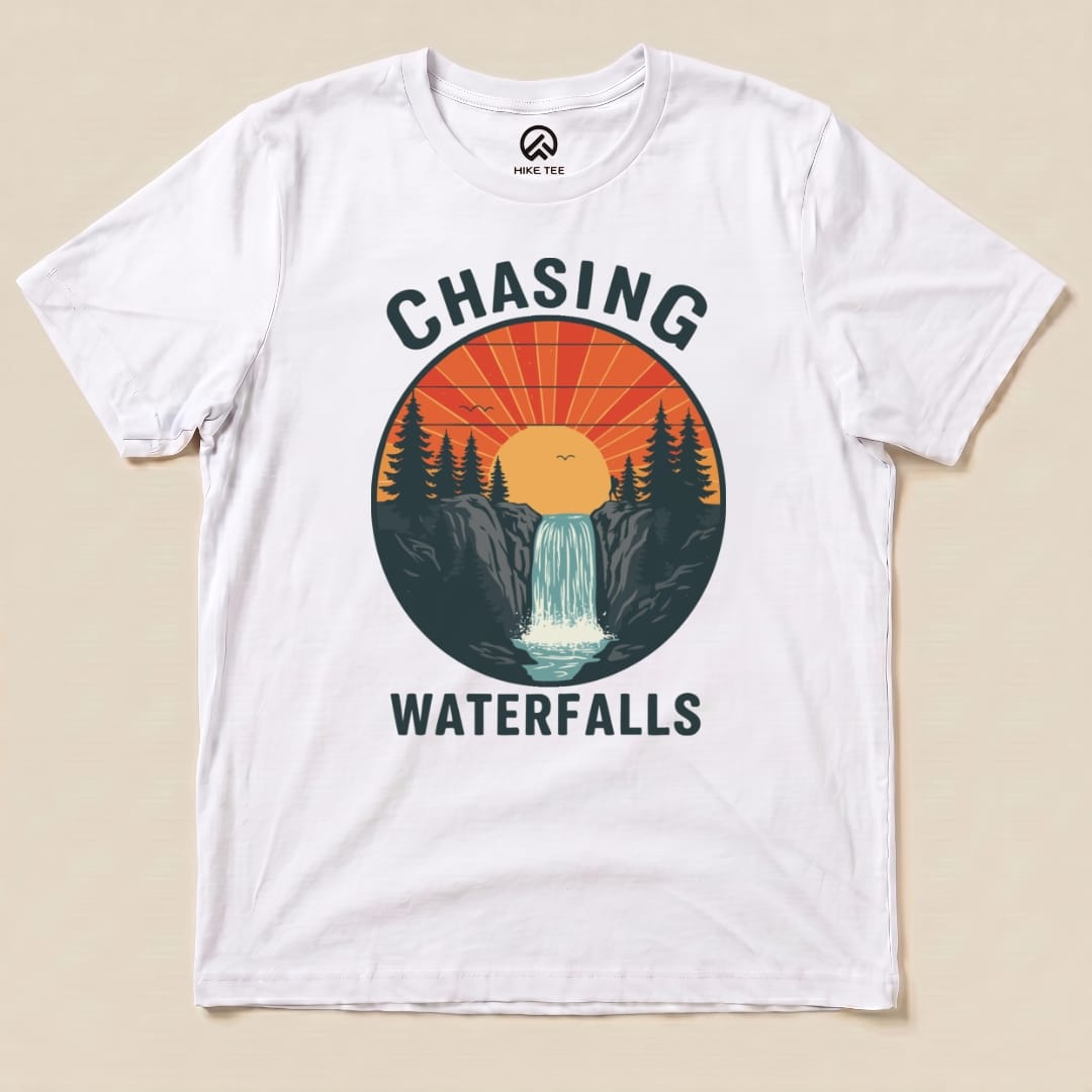 Hike Tee T-Shirt White / S Chasing Waterfalls Retro Shirt